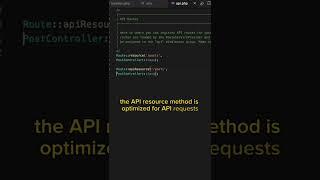 Laravel resource Routes vs apiResource Routes: What's the Difference? #laravel #shorts #php
