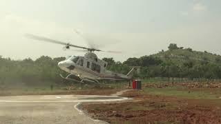 Visuals of CM Shri YS Jagan arriving at Mandapally by Helicopter