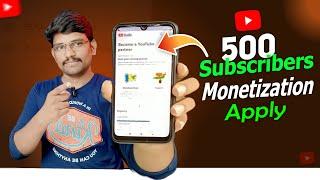 How to Apply Monetization on Youtube 500 Subscribers | How to Apply 500 Subscribers Monetization