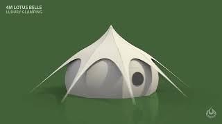 Explore the Lotus Belle 4m Tent: A Feature-Rich Animation