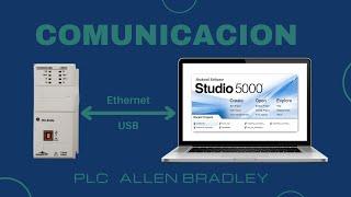 CONEXION con PLC Allen Bradley con computadora por cable USB y Ethernet