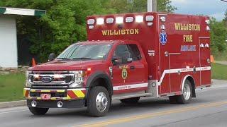 Williston Rescue 1 Responding w/ Powercall and Air Horns