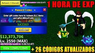 NOVOS CÓDIGOS + 26 CÓDIGOS DE 2X XP BELI E RESET NO BLOX FRUITS 2024 - blox fruit codes...