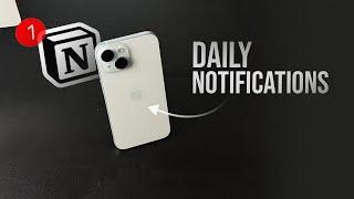 How to Make Notion Send Daily Notifications in iPhone (tutorial)