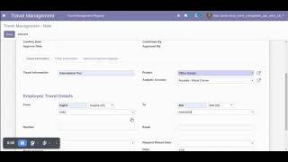 Employee Travel Management Odoo App