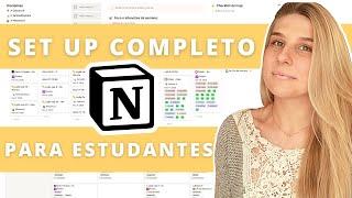 Notion para ESTUDANTES - Template com organização de conteúdos, tarefas, provas, cronogramas e mais!