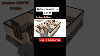 Desain rumah minimalis 6x9 meter #desainrumahminimalis