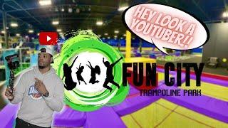 FunCity | Surprising Nephew at a Trampoline Park, GONE WILD... YOUTUBER  SPOTTED!!!