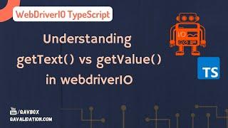 Understanding getText() vs getValue() in WebdriverIO