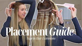 HOW TO APPLY TAPE IN HAIR EXTENSIONS | Placement Guide