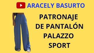 PATRONAJE DE PANTALÓN PALAZZO SPORT