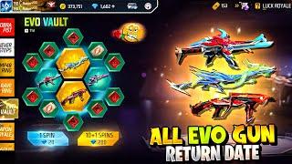 All Evo Gun Skin Return কবে আসছে  Confirm Date | Cobra Mp40 Return Bd Server | Free Fire New Event