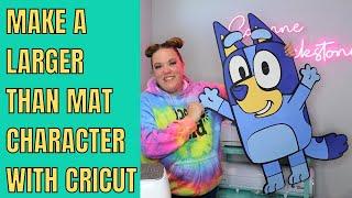 Cutting larger than mat projects using your Cricut machine - Large character cut outs in cardstock