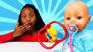 Changing Baby doll & morning routine - Baby born doll videos