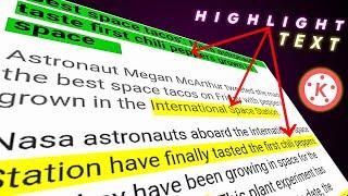 How to highlight text in Kinemaster | Kinemaster editing tutorial | #TechTrench