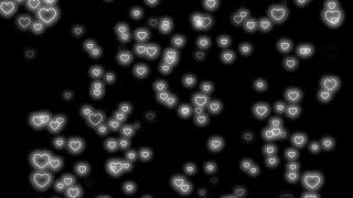 Flying Heart Black and White Neon Light Heart  | Heart Background Video Loop [4 Hours]