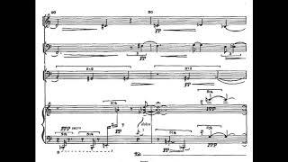 Edison Denisov - DSCH for Clarinet, Trombone, 'Cello and Piano (1969) [Score-Video]