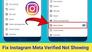 How to Fix Instagram Meta Verified Option Not Showing Problem। Instagram Meta Verified Not Available