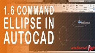 1.6 how to draw ellipse in autocad. How to use command Ellipse in autocad