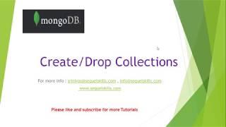 MongoDB Tutorial for Beginners | Create And Drop Collections in MonogDB