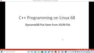 C++ Programming on Linux -  AWS DynamoDB load data to table from JSON file