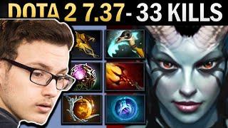 Queen of Pain Gameplay Miracle with 33 Kills and Vyse - Dota 2 7.37