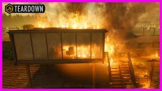 TIMELAPSE of a building BURNING DOWN !!! - Teardown