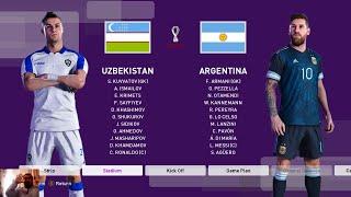 PES 2020 | UZBEKISTAN VS ARGENTINA | FIFA World Cup 2022 Qatar Full Match | All Goals HD