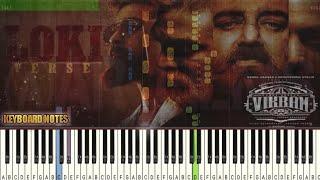 VIKRAM LOKIVERSE Mass BGM Keyboard Notes || Kamal Haasan | Anirudh Ravichandran | Suriya | Lokesh ||