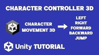 Unity Character Controller 3D | Unity Character Movement 3D | Unity3d Character Controller Jump