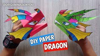 DIY Paper Dragon Puppet Tiktok | How to make a paper Dragon