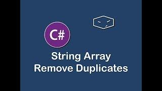 string array remove duplicates in c#