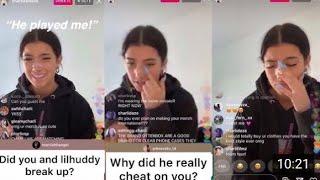 Charli damelio crys on live and EXPOSE lillhuddy/chase! After their break up | FULL VIDEO