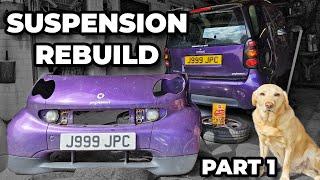 Smart Fortwo 450 Full Front Suspension Rebuild - Part 1 - Shock Absorbers, Springs & More