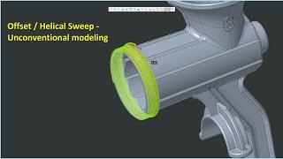 Creo 7: Offset and Helical Sweep - Unconventional modeling | Creo Tutorial