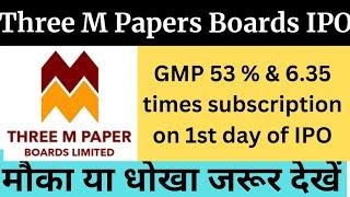 Three M Paper Boards IPO Details, Dates,Gain, GMP, Subscription