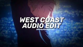 west coast (sped up) - lana del rey [edit audio]