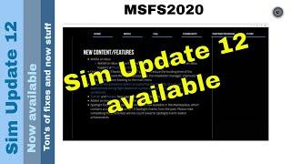 Flight Simulator 2020 - MSFS Update - Sim Update 12 - released