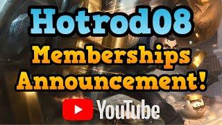 Memberships Announcement Video | Hotrod08