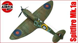 Spitfire Mk.1a aircraft (Airfix 1/72 scale model) build and review