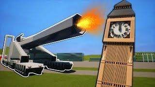 Massive Lego Cannon Takes Out Big Ben! - Brick Rigs Funny Moments Gameplay