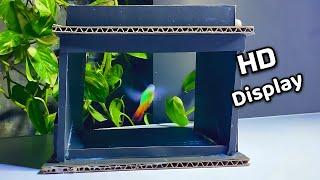 How to make CARDBOARD 3D HOLOGRAM PROJECTOR | DIY hologram box