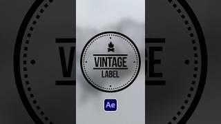 Create Vintage Label Animations in After Effects #tutorial