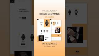 Responsive Watch Website Using HTML CSS And JavaScript  #design #webdesign #htmlcsstutorial