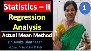 1. Regression Analysis Introduction & Actual Mean Method from Statistics Subject