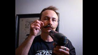 Owner of Death Grip Demonstrates How to Style a Handlebar Mustache Using Death Grip Wax