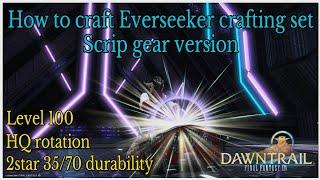 How to craft Everseeker crafting/gathering gear with the scrip set