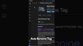 Auto Correct Tag | VS CODE Extension  #buntywp #coding #vscode