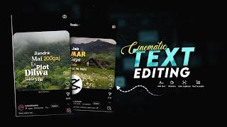 Instagram trending CINEMATIC TEXT Video editing | Aesthetic Motivation Text | Capcut video editing