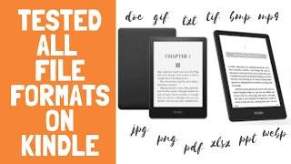 TESTED ALL 19 TYPES OF FILES ON 10th GEN AMAZON KINDLE EBOOK READER | jpg, pdf, txt, xls, ppt